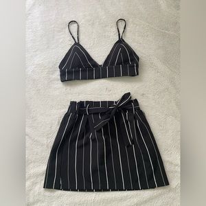 2 piece mini skirt set!